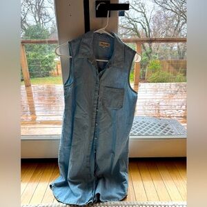 Madewell denim sleeveless dress
